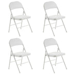 Chaises pliantes élégantes en fer et PVC pour conventions et expositions Blanches