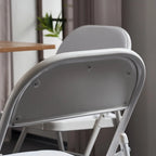 Chaises pliantes élégantes en fer et PVC pour conventions et expositions Blanches