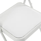 Chaises pliantes élégantes en fer et PVC pour conventions et expositions Blanches