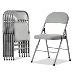 Chaises pliantes élégantes en fer et PVC pour conventions et expositions Blanches