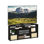 Meuble TV d'angle Jensen Furinno pour téléviseur jusqu'à 55 pouces, Espresso