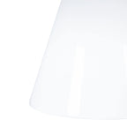 Mesa de centro moderna tipo cono para sala de estar, acabado brillante, 35.4 pulgadas de diámetro, blanco o negro