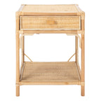 Table de chevet côtière Clarisa de SAFAVIEH à 1 tiroir et 1 étagère