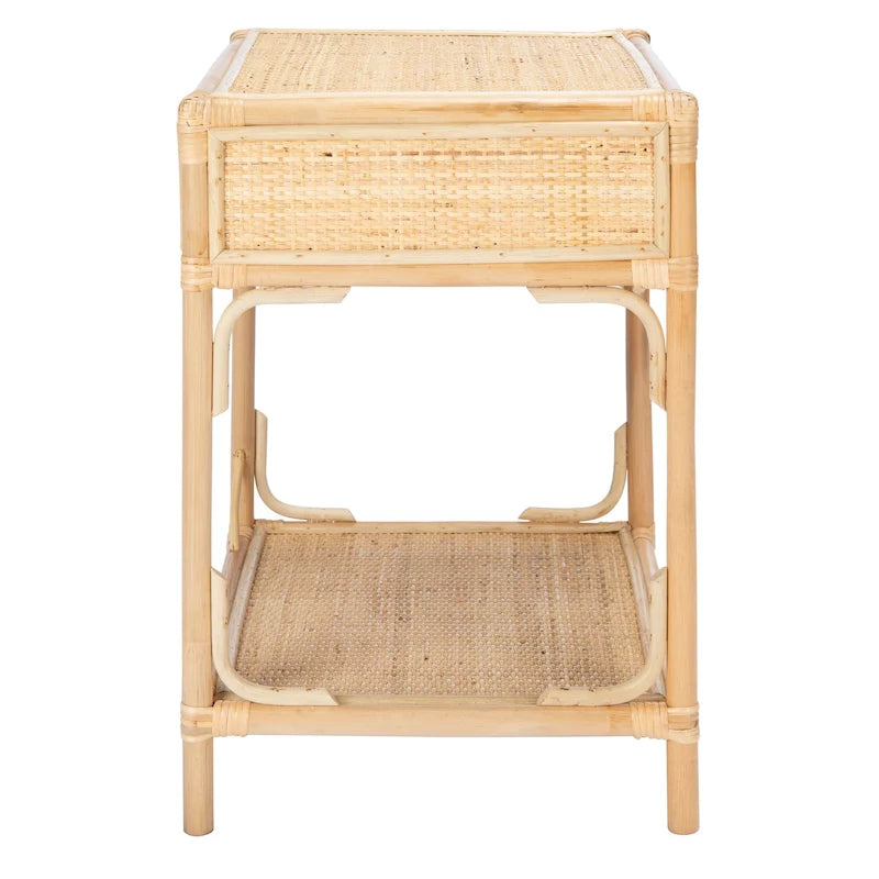 Table de chevet côtière Clarisa de SAFAVIEH à 1 tiroir et 1 étagère