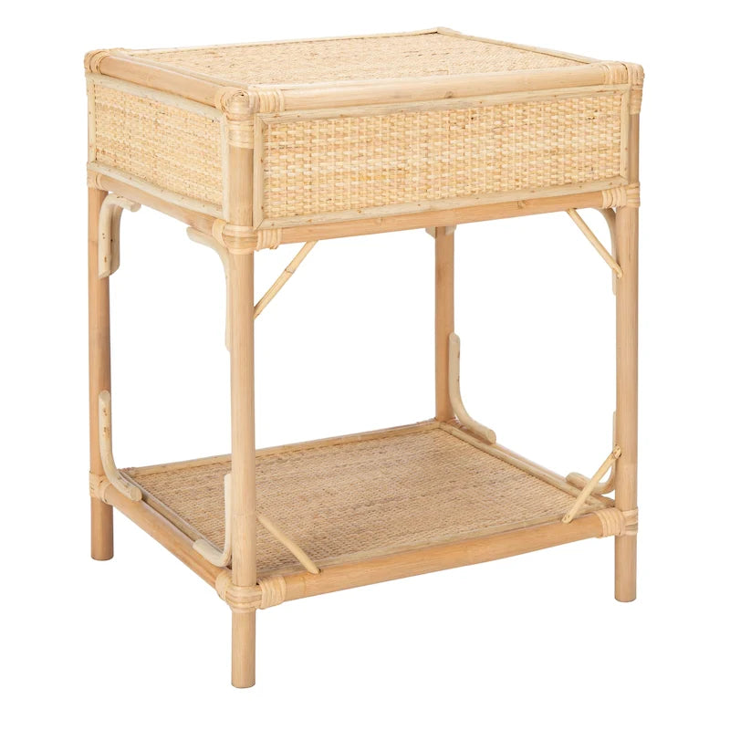 Table de chevet côtière Clarisa de SAFAVIEH à 1 tiroir et 1 étagère