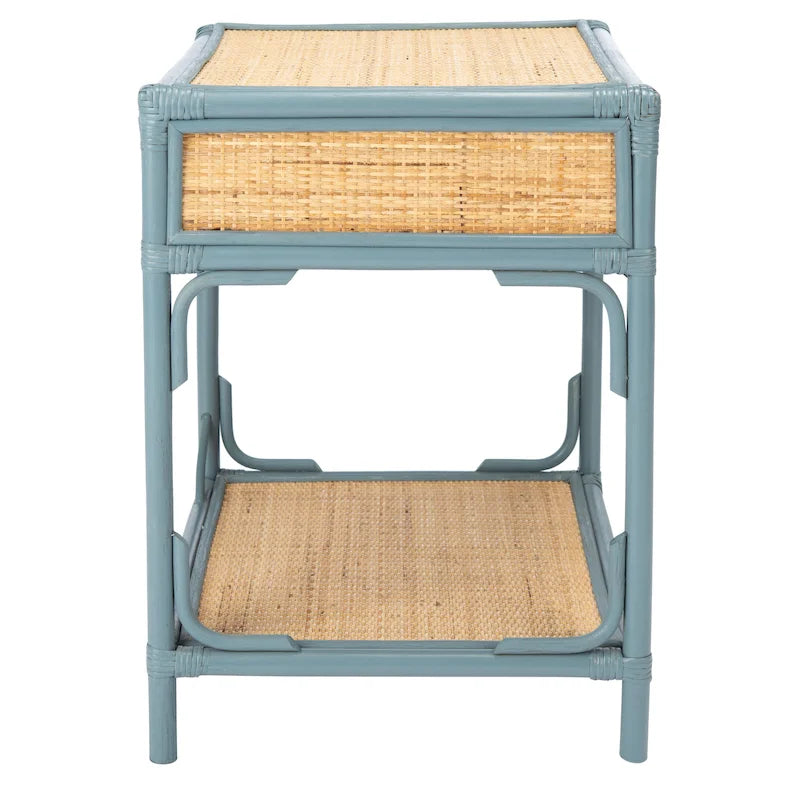 Table de chevet côtière Clarisa de SAFAVIEH à 1 tiroir et 1 étagère