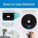BLACK+DECKER Evaporative Air Cooler with LED Display, Remote Control, 2-Gallon Water Tank - Compact and Lightweight Design, White