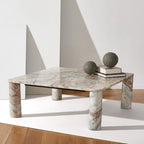 SAFAVIEH Couture Elenka, table basse carrée en marbre - 35 larg. x 35 prof. x 13 haut. (po) - 35Lx35Px13H