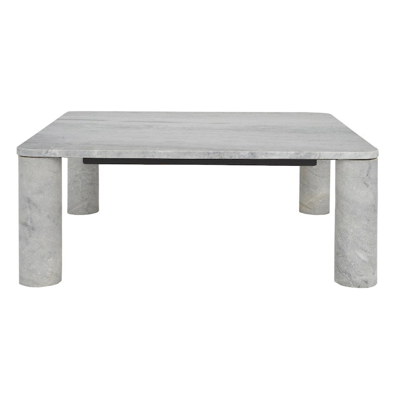 SAFAVIEH Couture Elenka, table basse carrée en marbre - 35 larg. x 35 prof. x 13 haut. (po) - 35Lx35Px13H