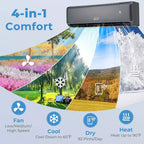 Costway 24000 BTU Wifi Enabled Mini Split Air Conditioner & Heater with Heat Pump