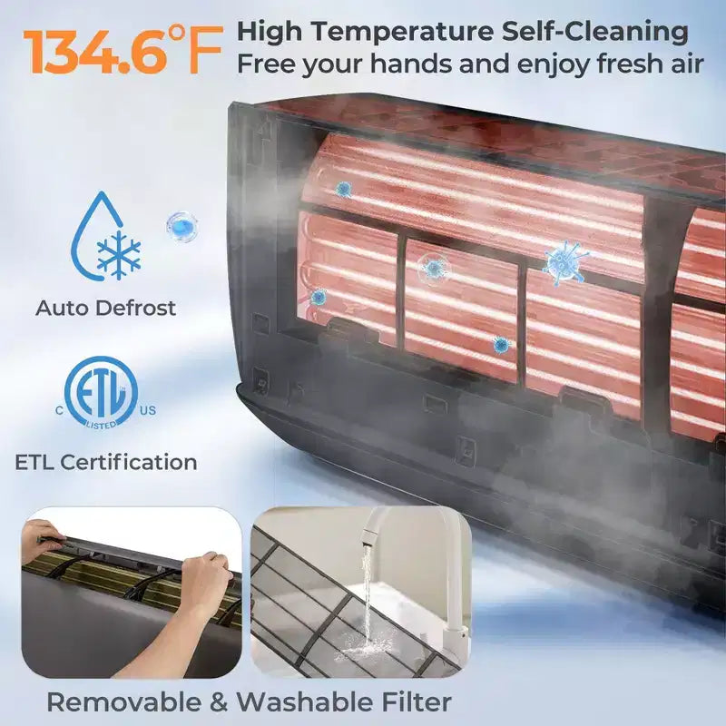 Costway 24000 BTU Wifi Enabled Mini Split Air Conditioner & Heater with Heat Pump