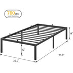 14 Inch Bed Frame with Storage, Load Up to 800Lbs,No Box Spring Needed