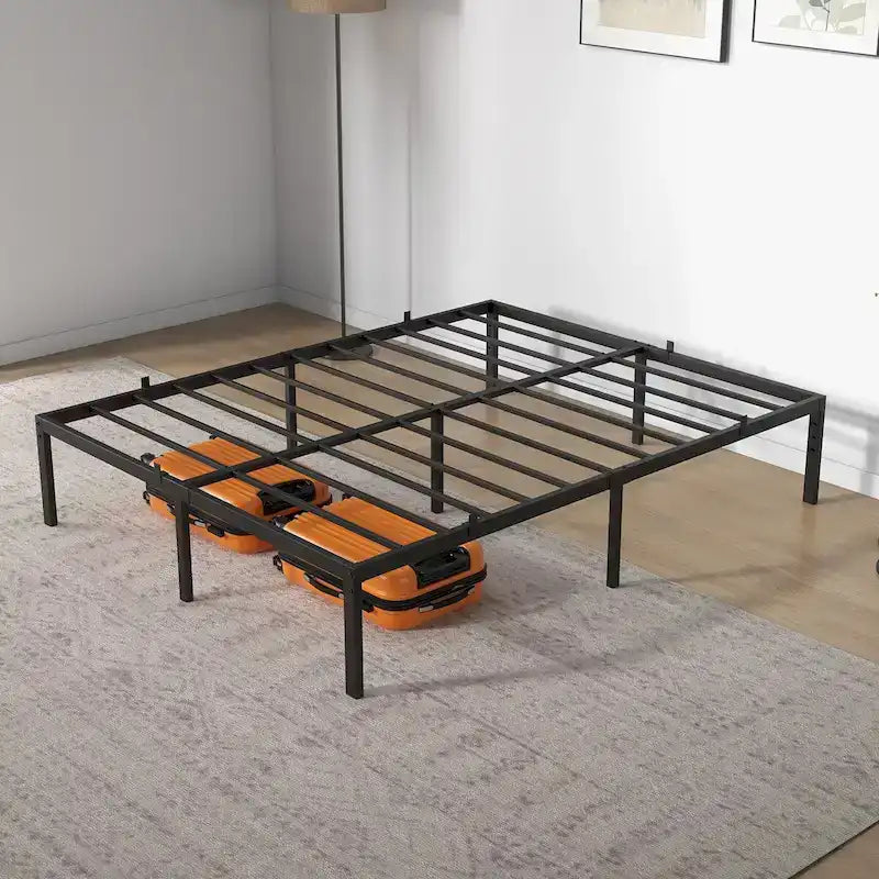 14 Inch Bed Frame with Storage, Load Up to 800Lbs,No Box Spring Needed