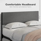 Bed Frame With 2 Storage Drawers And Upholstered Headboard