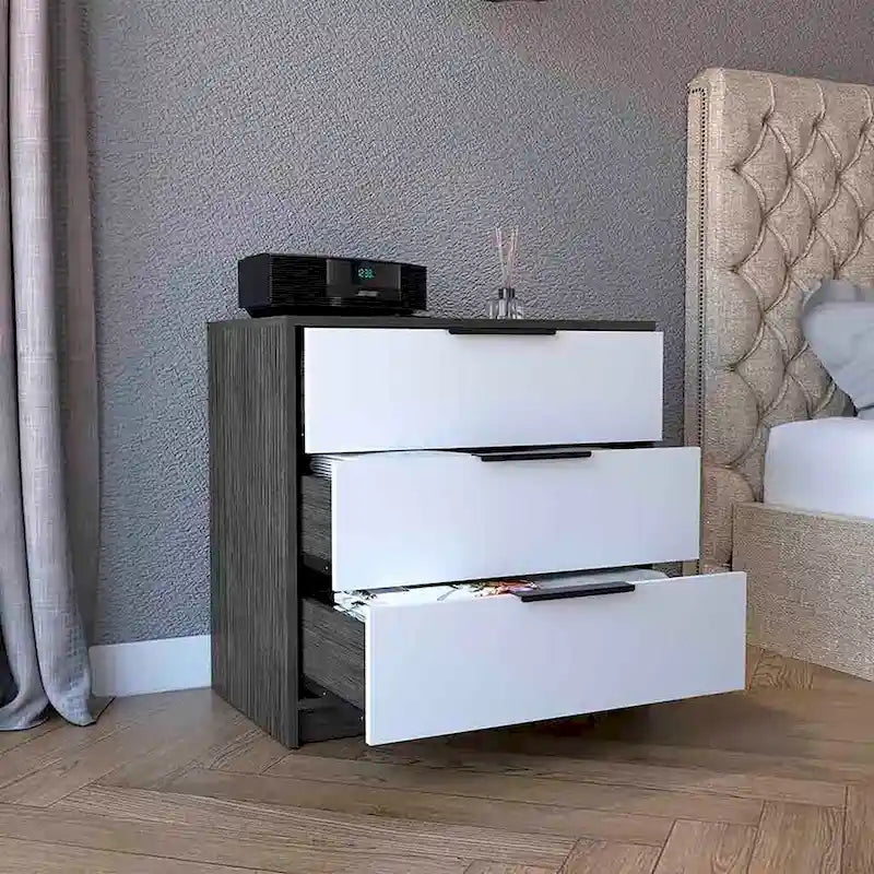 Cómoda de 3 cajones con superficie superior