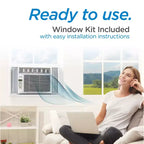 COMMERCIAL COOL CWAM145W6C 14,300 Remote Control and Adjustable Thermostat Window Air Conditioner, 14500 BTU, White
