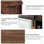 Farmhouse Makeup Vanity Desk, Vanity Dressing Table, Stool Included