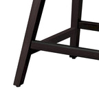Tabourets de bar à hauteur de comptoir LUE BONA 26 po avec cadre en bois rembourré, tabouret de bar pivotant avec siège en tissu, ensemble de 3