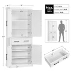 Meuble de rangement de cuisine en bois Yaheetech avec portes et étagères