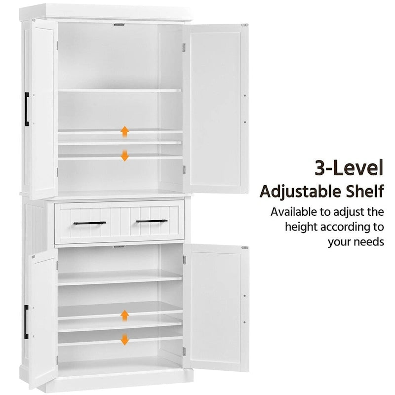 Meuble de rangement de cuisine en bois Yaheetech avec portes et étagères