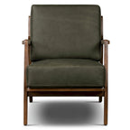 Poly & Bark Verity Leather Lounge Chair - Full Grain Genuine Italian Leather