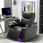 Sillón reclinable eléctrico con portavasos y puerto de carga USB