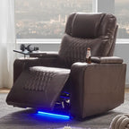 Sillón reclinable eléctrico con portavasos y puerto de carga USB