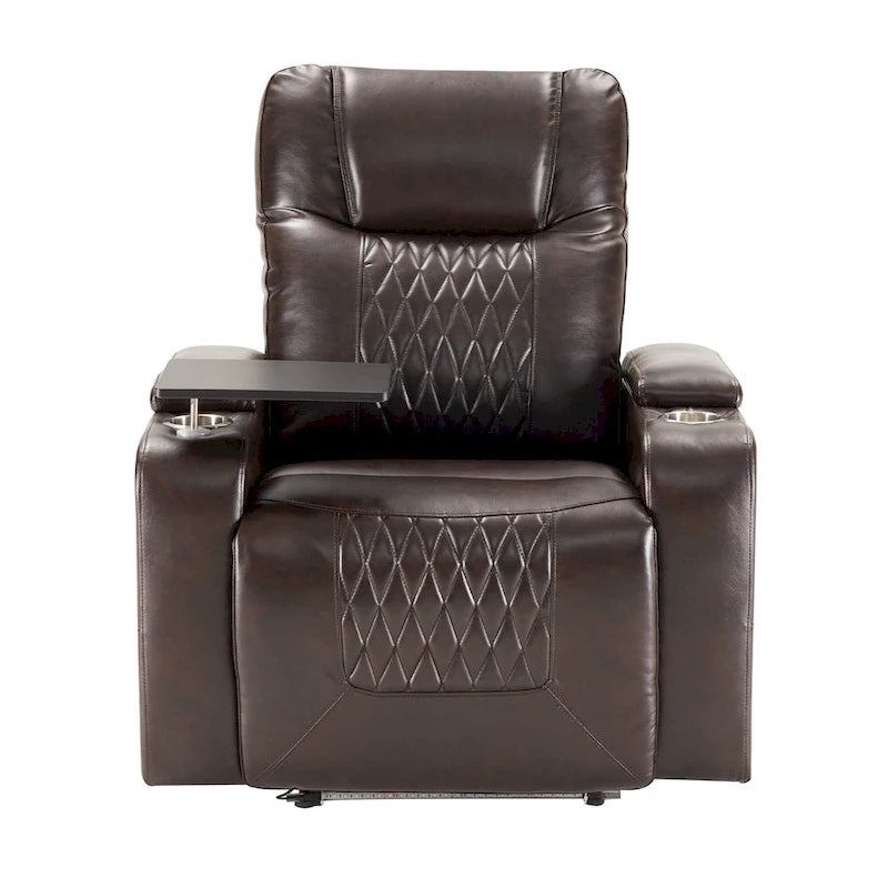 Sillón reclinable eléctrico con portavasos y puerto de carga USB