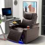 Sillón reclinable eléctrico con portavasos y puerto de carga USB