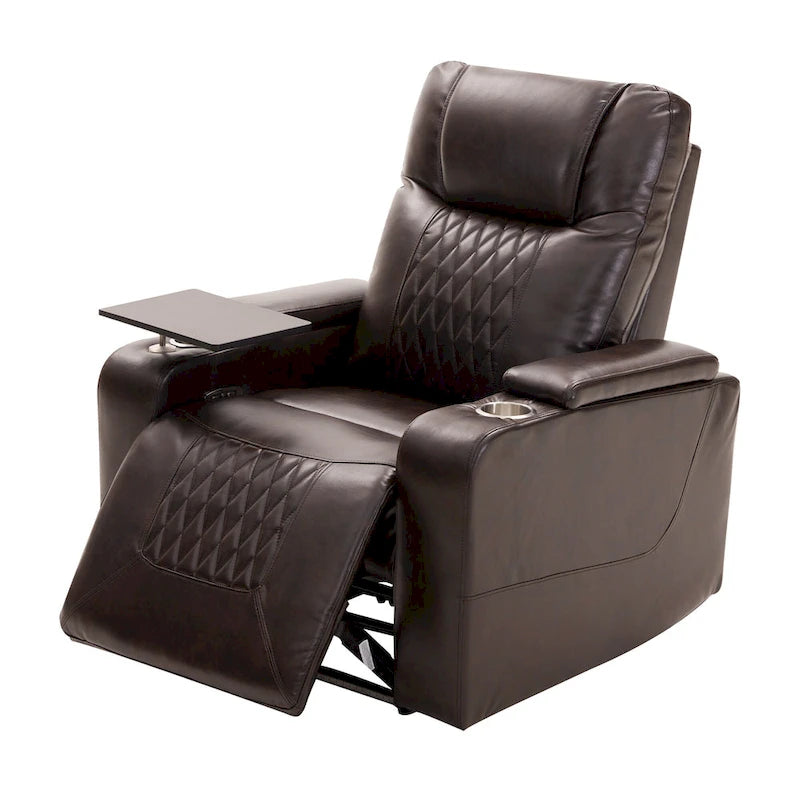 Sillón reclinable eléctrico con portavasos y puerto de carga USB