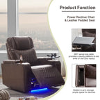 Sillón reclinable eléctrico con portavasos y puerto de carga USB