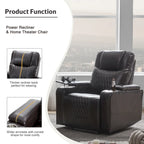 Sillón reclinable eléctrico con portavasos y puerto de carga USB