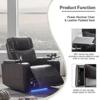 Sillón reclinable eléctrico con portavasos y puerto de carga USB