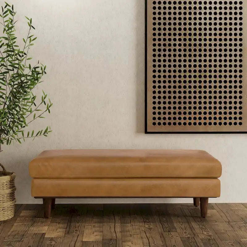 WYNDENHALL Brixley Pouf/Table Basse Mid-Century Moderne de 124,5 cm de large