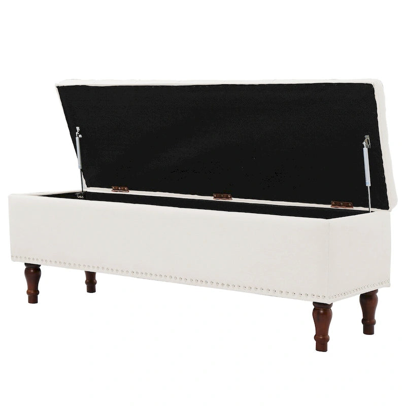 COZYMAN Banc de rangement capitonné, Ottoman rembourré avec rangement pour chambre à coucher - 50,8 L x 17,1 P x 18,3 H