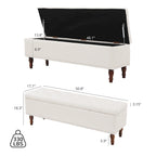 COZYMAN Banc de rangement capitonné, Ottoman rembourré avec rangement pour chambre à coucher - 50,8 L x 17,1 P x 18,3 H