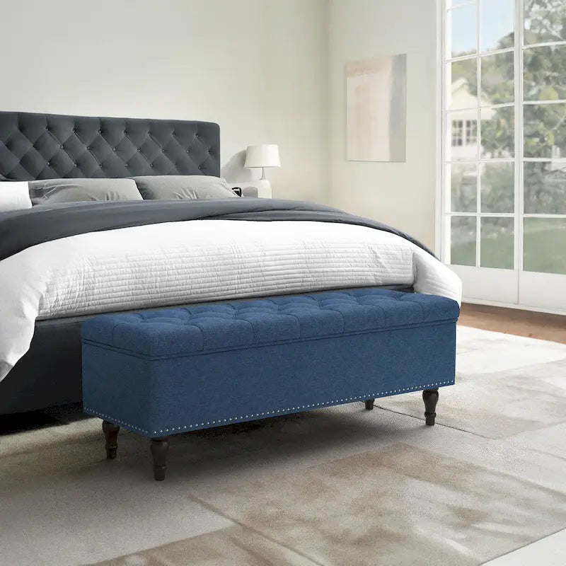 COZYMAN Banc de rangement capitonné, Ottoman rembourré avec rangement pour chambre à coucher - 50,8 L x 17,1 P x 18,3 H