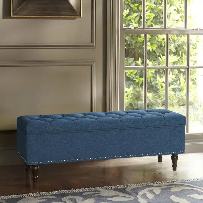 COZYMAN Banc de rangement capitonné, Ottoman rembourré avec rangement pour chambre à coucher - 50,8 L x 17,1 P x 18,3 H