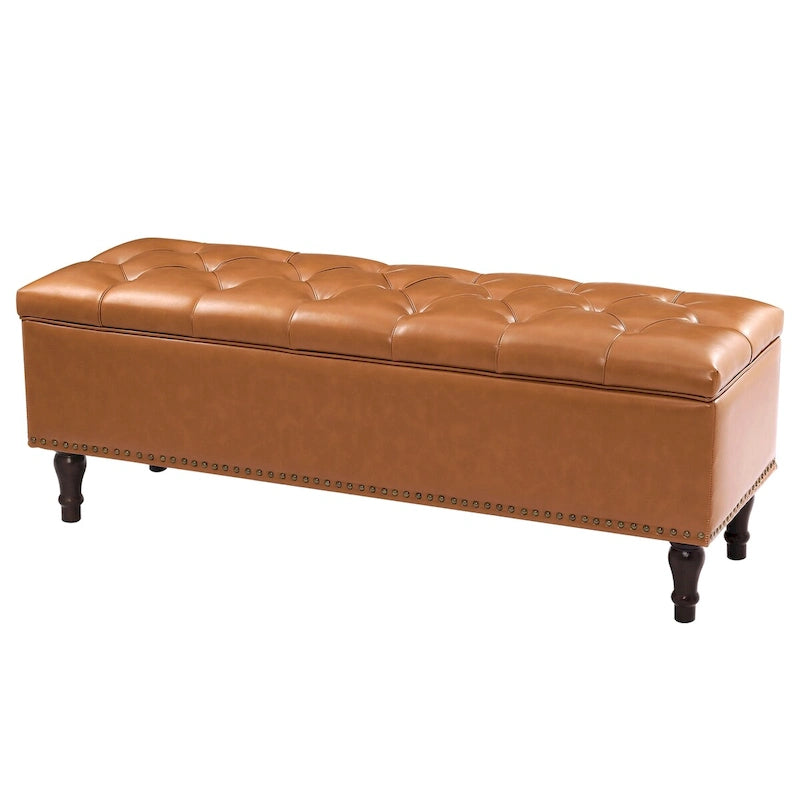 COZYMAN Banc de rangement capitonné, Ottoman rembourré avec rangement pour chambre à coucher - 50,8 L x 17,1 P x 18,3 H
