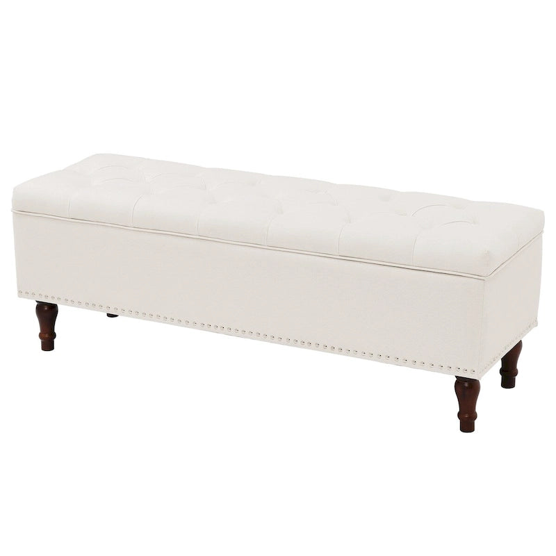 COZYMAN Banc de rangement capitonné, Ottoman rembourré avec rangement pour chambre à coucher - 50,8 L x 17,1 P x 18,3 H