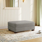 Modern Corduroy Fabric Oversized Accent Ottoman
