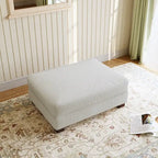 Modern Corduroy Fabric Oversized Accent Ottoman
