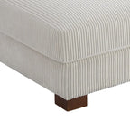 Modern Corduroy Fabric Oversized Accent Ottoman