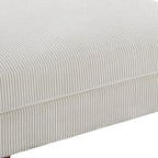 Modern Corduroy Fabric Oversized Accent Ottoman