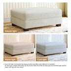 Modern Corduroy Fabric Oversized Accent Ottoman