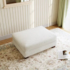 Modern Corduroy Fabric Oversized Accent Ottoman