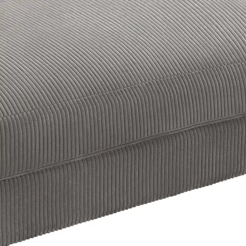 Modern Corduroy Fabric Oversized Accent Ottoman