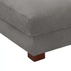 Modern Corduroy Fabric Oversized Accent Ottoman