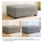 Modern Corduroy Fabric Oversized Accent Ottoman