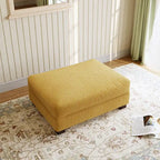 Modern Corduroy Fabric Oversized Accent Ottoman